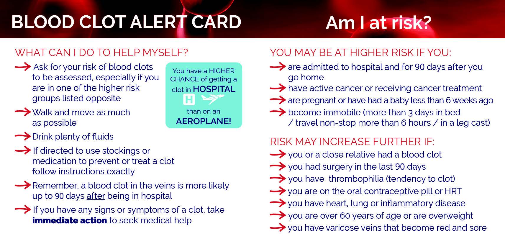 Blood clot alert card 2